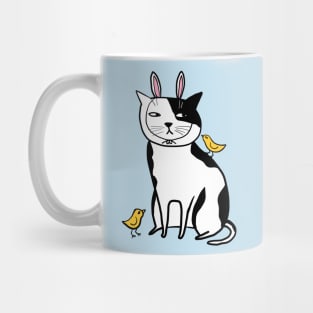 Easter Cat With Chicks Mug